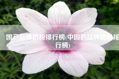 国产品牌奶粉排行榜(中国的品牌奶粉排行榜) 国产品牌奶粉排行榜(中国的品牌奶粉排行榜)