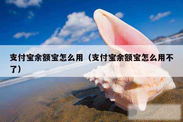 支付宝余额宝怎么用（支付宝余额宝怎么用不了）