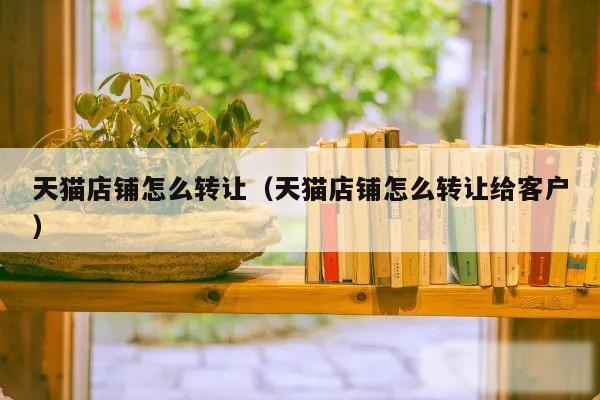 天猫店铺怎么转让（天猫店铺怎么转让给客户）
