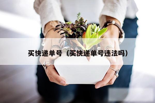 买快递单号（买快递单号违法吗）