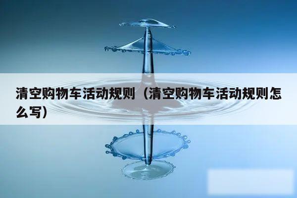 清空购物车活动规则（清空购物车活动规则怎么写）