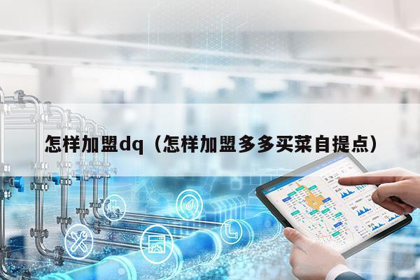怎样加盟dq(怎样加盟多多买菜自提点)