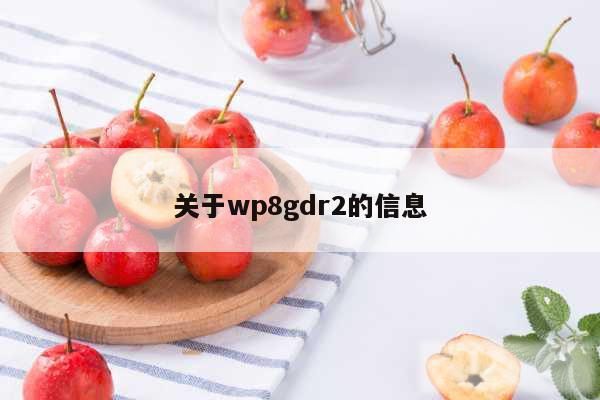 关于wp8gdr2的信息