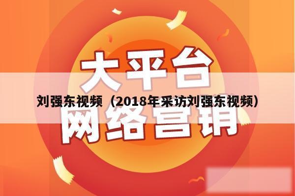 刘强东视频(2018年采访刘强东视频)