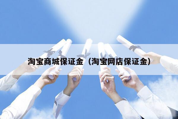 淘宝商城保证金(淘宝网店保证金)