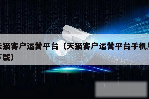 天猫客户运营平台(天猫客户运营平台手机版下载)