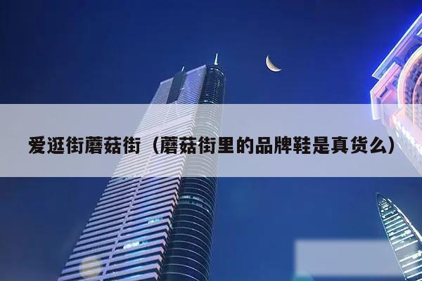 爱逛街蘑菇街(蘑菇街里的品牌鞋是真货么)