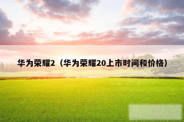 华为荣耀2(华为荣耀20上市时间和价格)