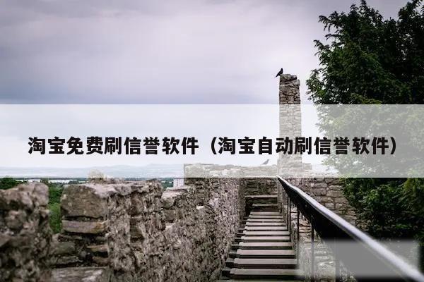 淘宝免费刷信誉软件（淘宝自动刷信誉软件）