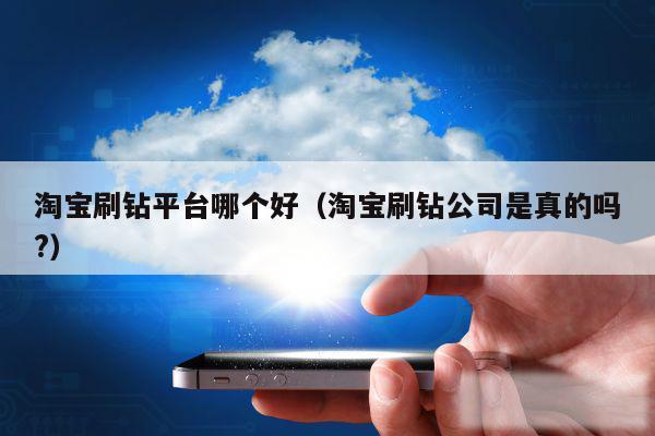 淘宝刷钻平台哪个好（淘宝刷钻公司是真的吗?）