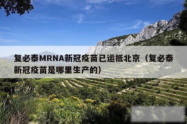 复必泰MRNA新冠疫苗已运抵北京（复必泰新冠疫苗是哪里生产的）
