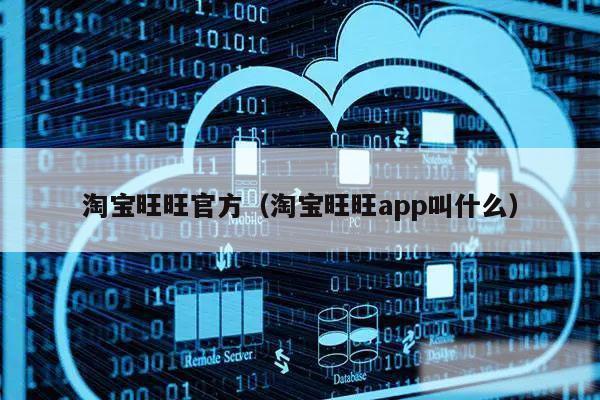 淘宝旺旺官方（淘宝旺旺app叫什么）