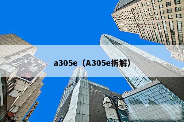 a305e（A305e拆解）
