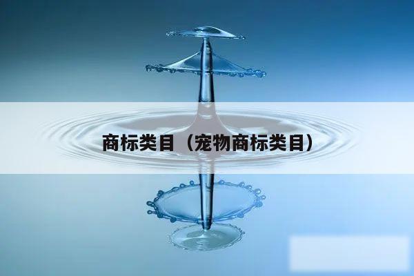 商标类目（宠物商标类目）