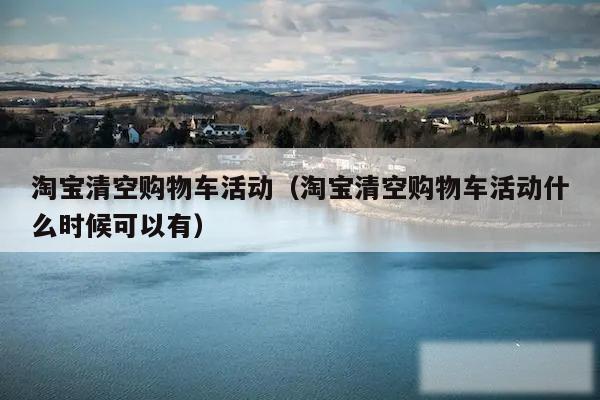 淘宝清空购物车活动（淘宝清空购物车活动什么时候可以有）