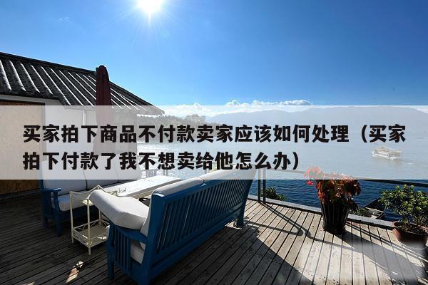 买家拍下商品不付款卖家应该如何处理（买家拍下付款了我不想卖给他怎么办）