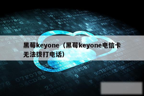 黑莓keyone（黑莓keyone电信卡无法拨打电话）