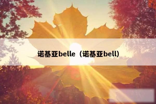 诺基亚belle（诺基亚bell）