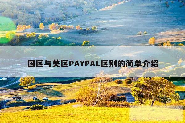 国区与美区PAYPAL区别的简单介绍